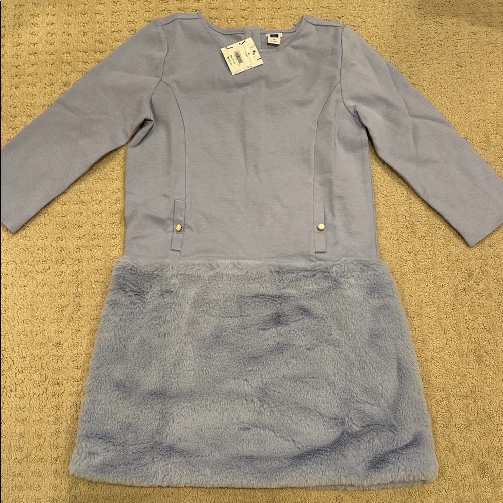 Janie and Jack Lavender Furry Hem Dress NWT